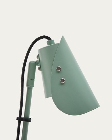 Настольная лампа Jula с зажимом из зеленого металла