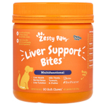Zesty Paws, Поддержка печени, для собак, для всех возрастов, курица, 90 жевательных таблеток, 315 г (11,1 унции)