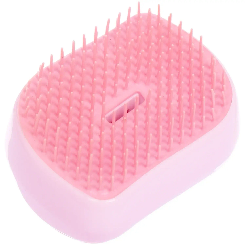 Расческа массажная компактная «ГЛАЗУРЬ», перламутровый перелив, цвет коралловый, 9.2*6.8*5.2см (коробка PVC)