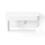 Держатель для туалетной бумаги с полкой flex adhesive, белый