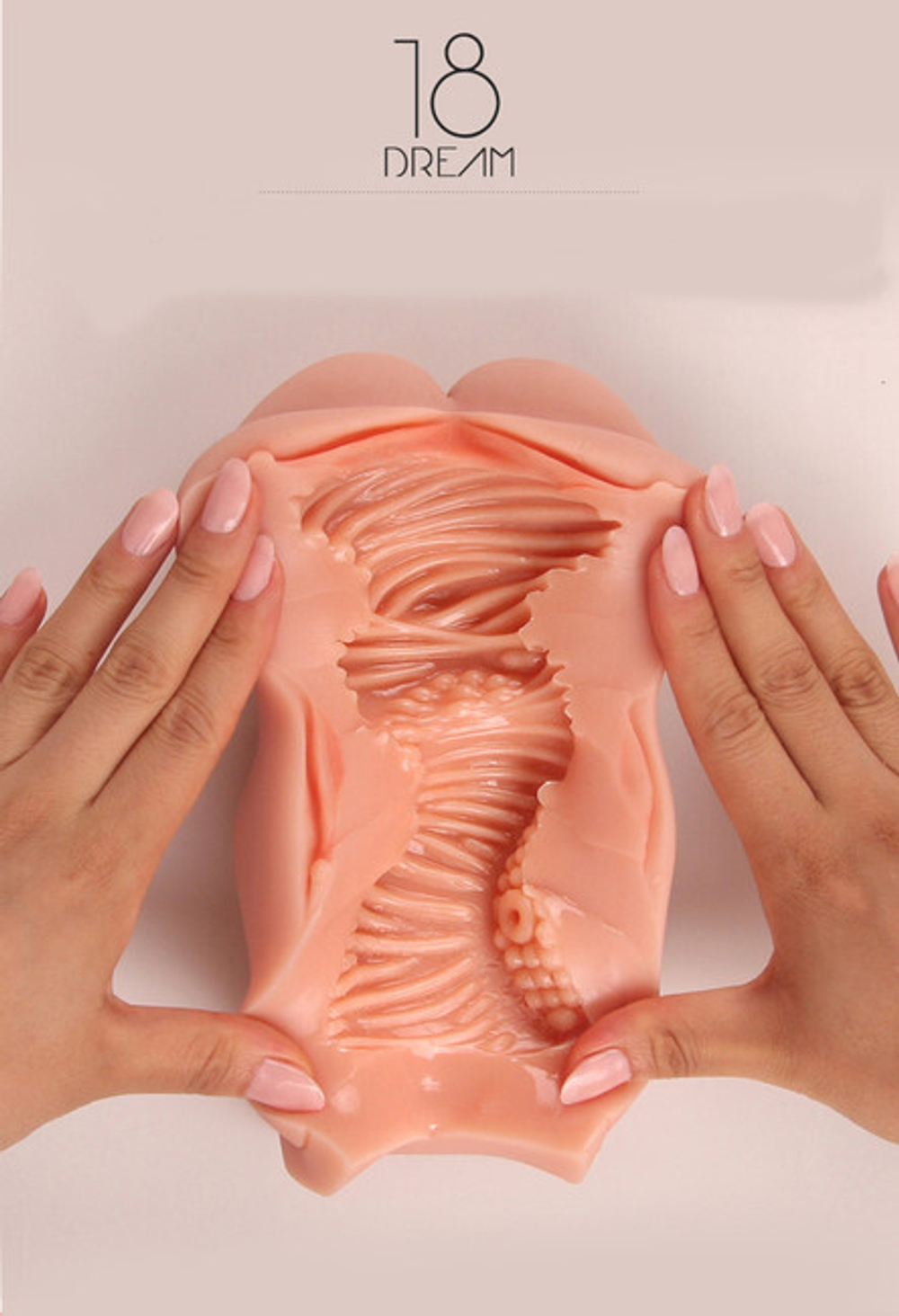 Мастурбатор-вагина с анатомическими изгибами и рельефом 18 DREAM (вторая кожа) (Цвет: телесный)