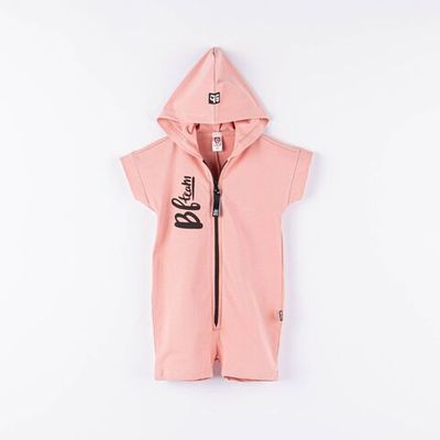 Bb team zip-up romper - Rose