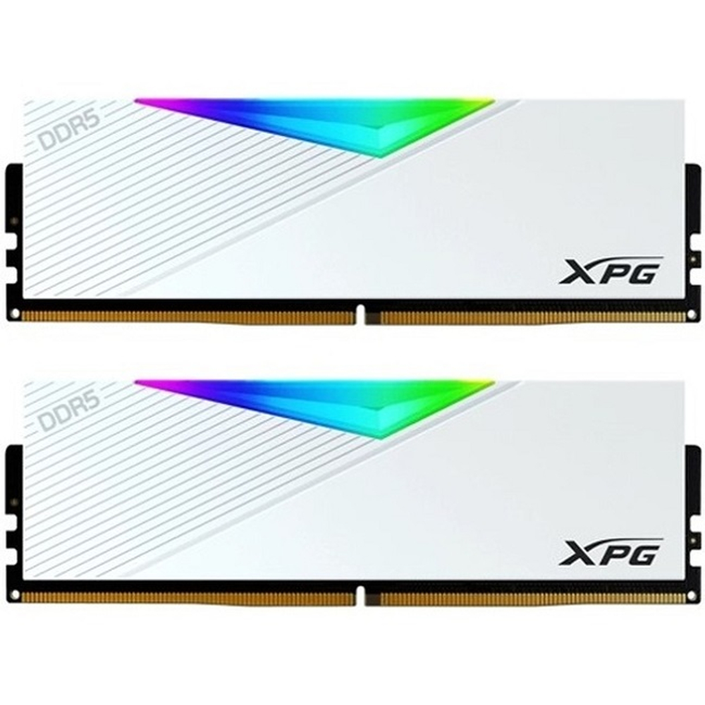 Модуль памяти DIMM DDR5 32Gb, 6000Mhz, 2x16Gb, ADATA XPG Lancer RGB White (AX5U6000C3016G-DCLARWH)