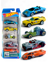 Набор машинок Хот Вилс Ретро автомобили HTV50 | Hot Wheels Retro Racers 5-Pack | коллекционный набор из 5 машинок | 3+
