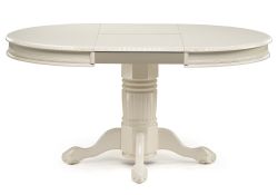 Деревянный стол Альфред 110(160)х110х80 слоновая кость