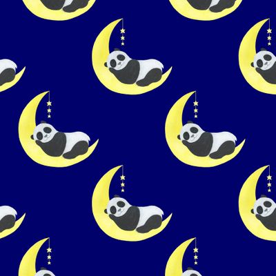 Панда спит на луне