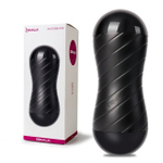 Двухсторонний мастурбатор вагина и ротик в тубе Gina (Цвет: черный)