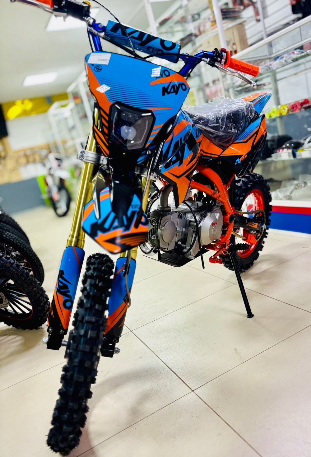 ПИТБАЙК KAYO EVOLUTION K125EM 17/14 KRZ (МЕХАН. СЦЕПЛ., ЭЛ. СТАРТЕР 2024 Г.)