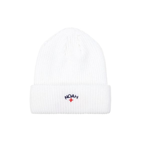 NOAH Nyc Core Logo Beanie White