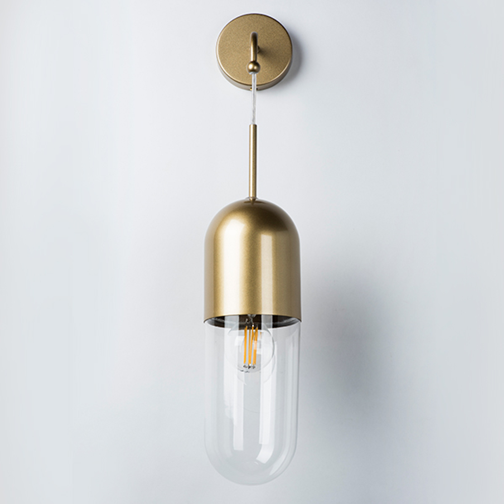 690513 Бра RAMO 1х40W E27 ШАМПАНЬ/ПРОЗРАЧНЫЙ