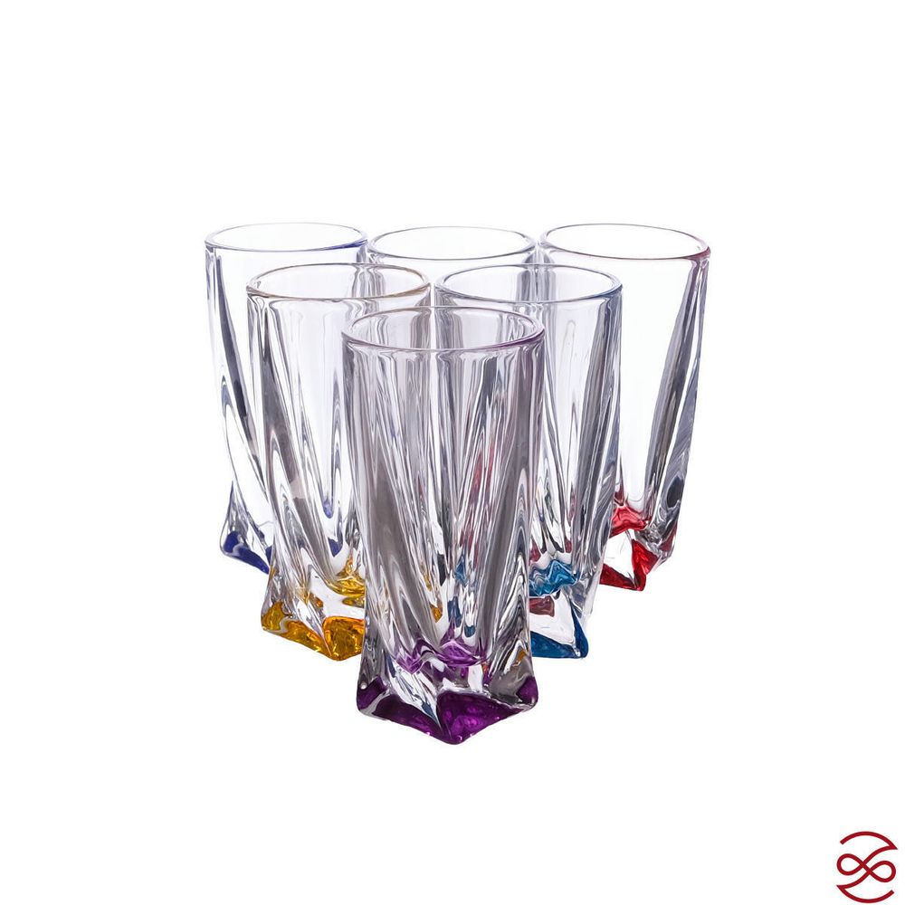 Набор стопок Crystalite Bohemia Quadro Ассорти 60 мл(6 шт)