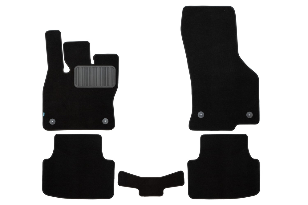 Коврики в салон для SKODA Octavia 2013-2017, 2017-2020, седан, 5 шт.(текстиль) KLEVER05451622110KH