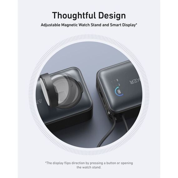 Внешний аккумулятор Anker Power Bank 10000mAh 35W USB C Wireless charging (A1657H11) Black