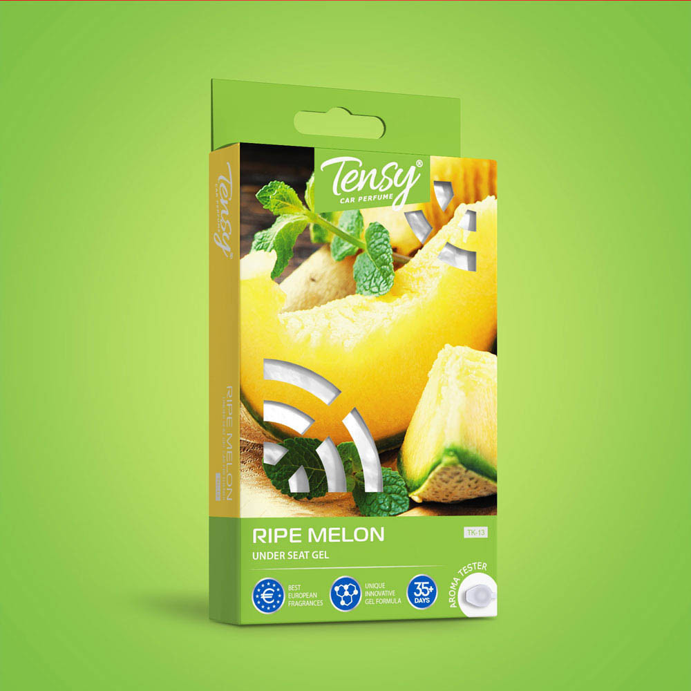Ароматизатор "Tensy" под сиденье с проб. Спелая дыня (40шт/кор)