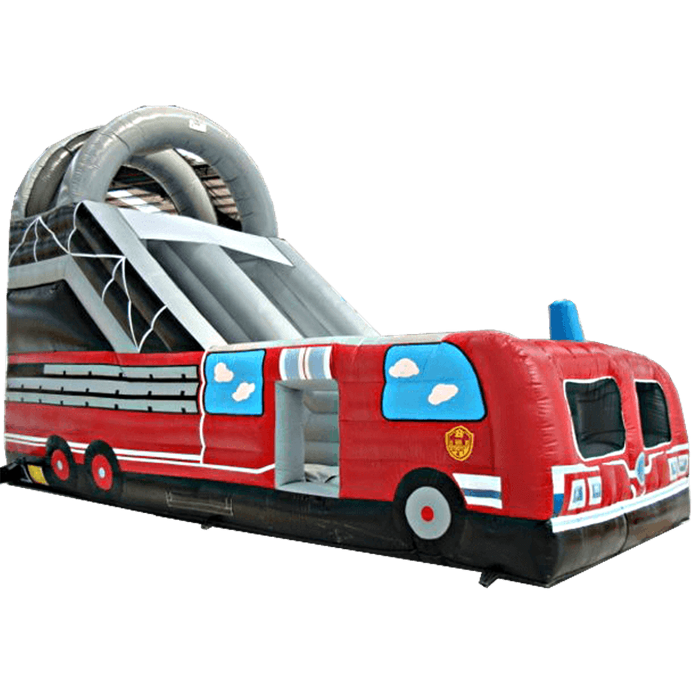 Детская надувная горка "Пожарная машина"