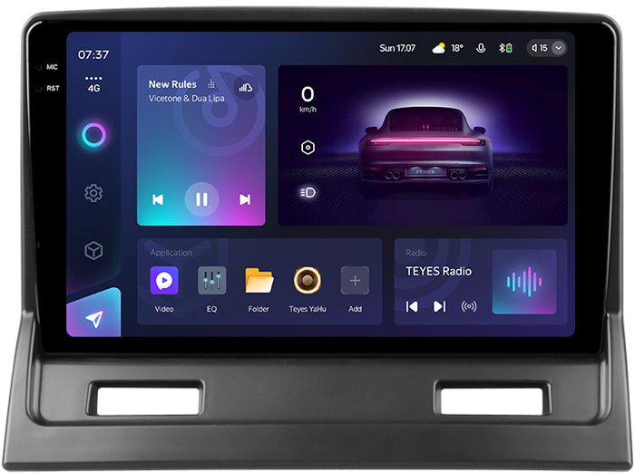 Магнитола для Mitsubishi Galant 9 2003-2012 - Teyes CC3-2K монитор 9.5" 2K QLED на Android 10, Быстрая, CarPlay, 4G SIM-слот