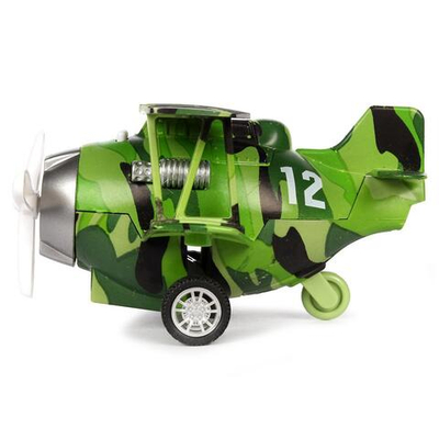 Модель ин. мет. "Самолет" 11,5см, подвиж. дет. коробка 1804C128-R (Технопарк)