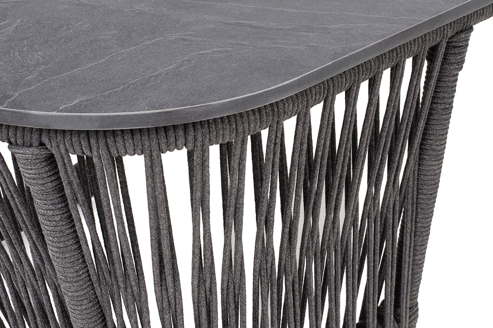 "Лугано" журнальный стол 76х76 H55 см из HPL, цвет "серый гранит"