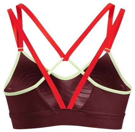 Теннисный бюстгальтер Under Armour Women's UA Infinity Low Strappy Sports Bra - chestnut red/phosphor green