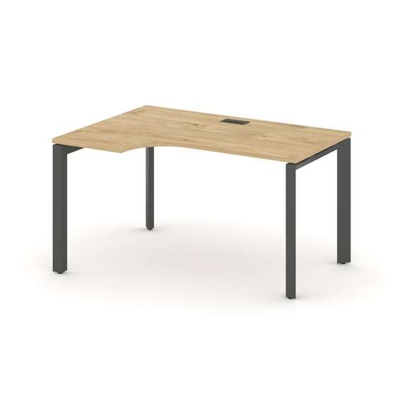 Style Project Стол рабочий эргономичный SN-59P.SPA-021(L) Тиквуд Светлый/Металл Антрацит/Черный Загл