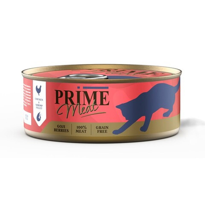 Prime Meat 100 г - консервы для кошек филе с курицей и креветкой (желе)