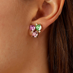 Серьги Dyrberg Kern VIENA SG ROSE/GREEN 420101