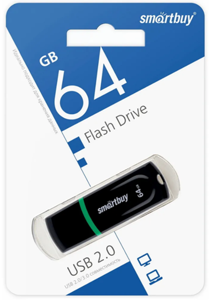 Флешка 64-GB SmartBuy Paean черный