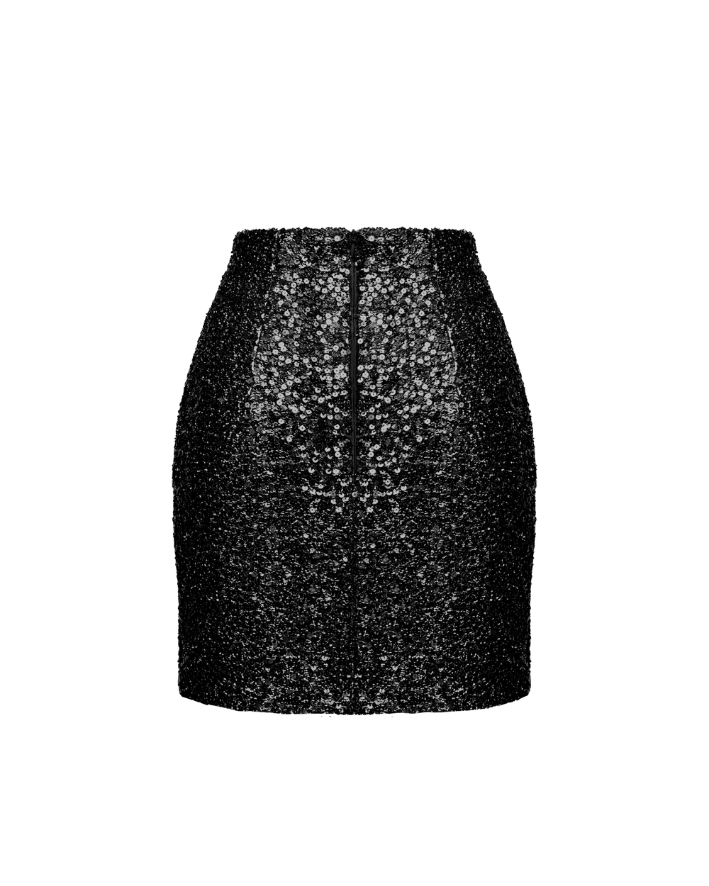Юбка мини драпированная из пайеток