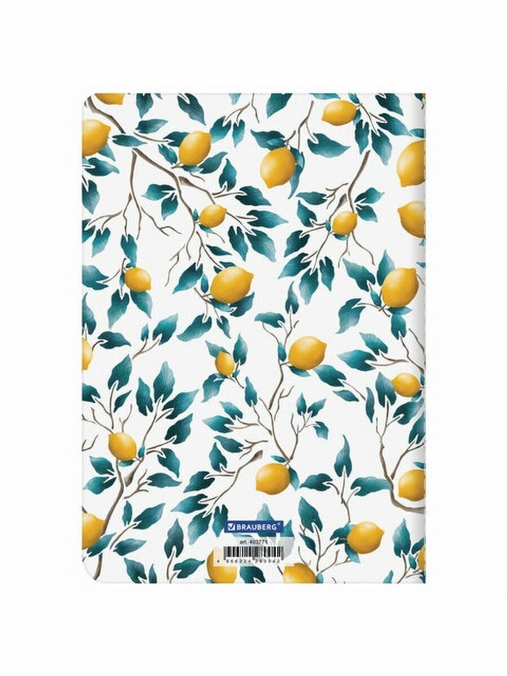 Тетрадь 40 л. в клетку обложка SoftTouch, бежевая бумага 70 г/м2, сшивка, А5 (147х210 мм), ЛИМОНЫ, BRAUBERG, 403771