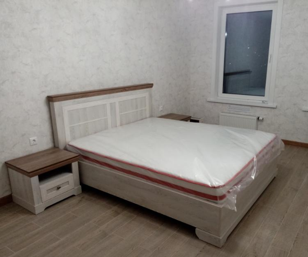 Кровать Ривьера сосна белая/сосна джурга 1600