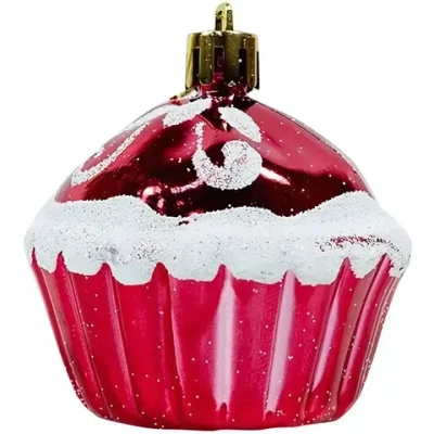 Новогоднее украшение Кексы 4шт 11.6*11.6*5.8