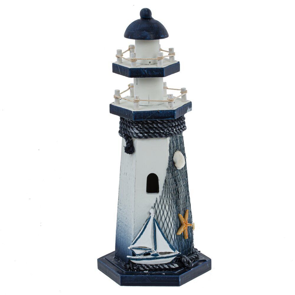 GAEM Фигурка декоративная "Маяк" (подсветка 3xLR44) , L11,5 W10 H26,5 см . 4в.