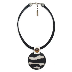 Колье Nature Bijoux, Zebra, с тигровым глазом, перламутром и смолистым песком в смоле, NB24.2-15CP43