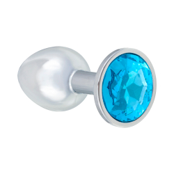 Анальная пробка Diamond Light blue Sparkle Small 4009-04Lola