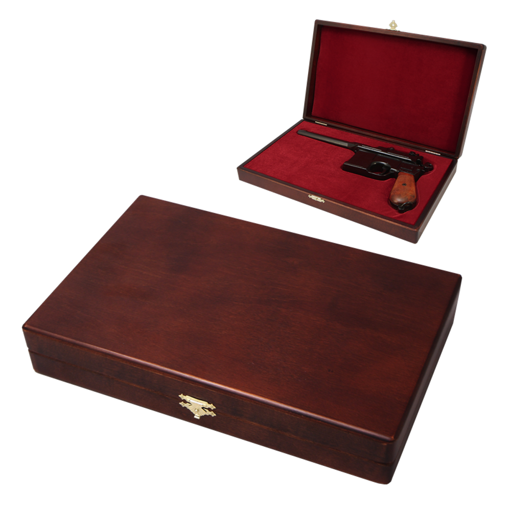 Denix Пистолет Маузер с накладками из дерева в подарочном футляре (сборный комплект)