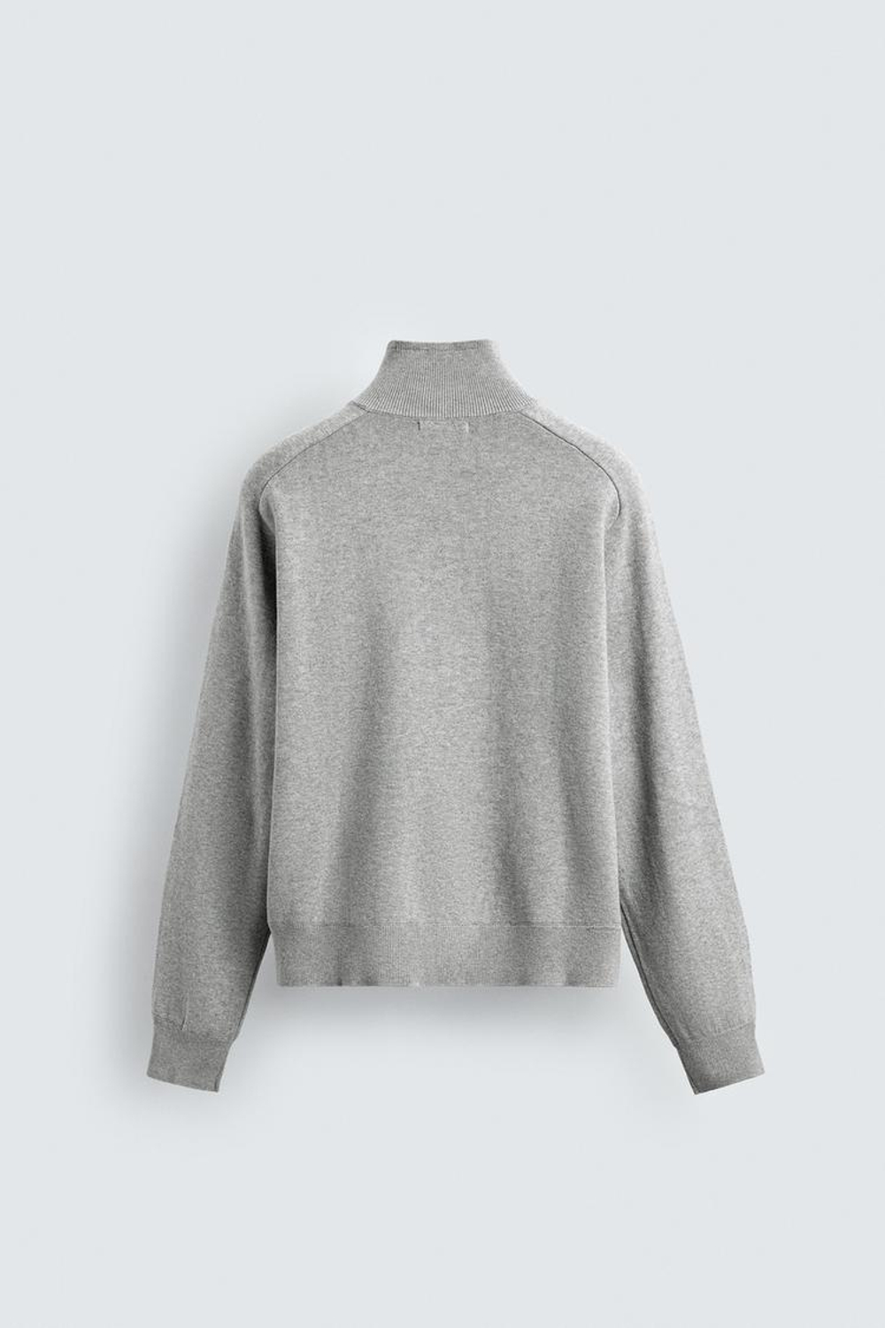 ZARA КАРДИГАН НА МОЛНИИ, СЕРЫЙ МЕЛАНЖ