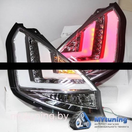 Задние фонари Ford Fiesta 7 led chrome