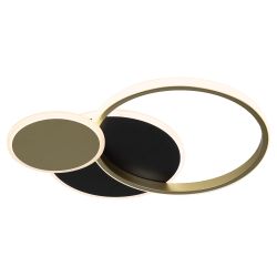 Светильник потолочный светодиодный ЭРА Модерн City CLL-1-60 3K-6,5K RC BK+GD с ДУ черный/золото | Светильники SPB-6 с ДУ