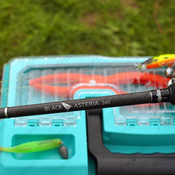 Удилище спиннинговое Black Asteria 240MH, 2.4m, 2sec., 12-45g  Helios (HS-BA-240MH)