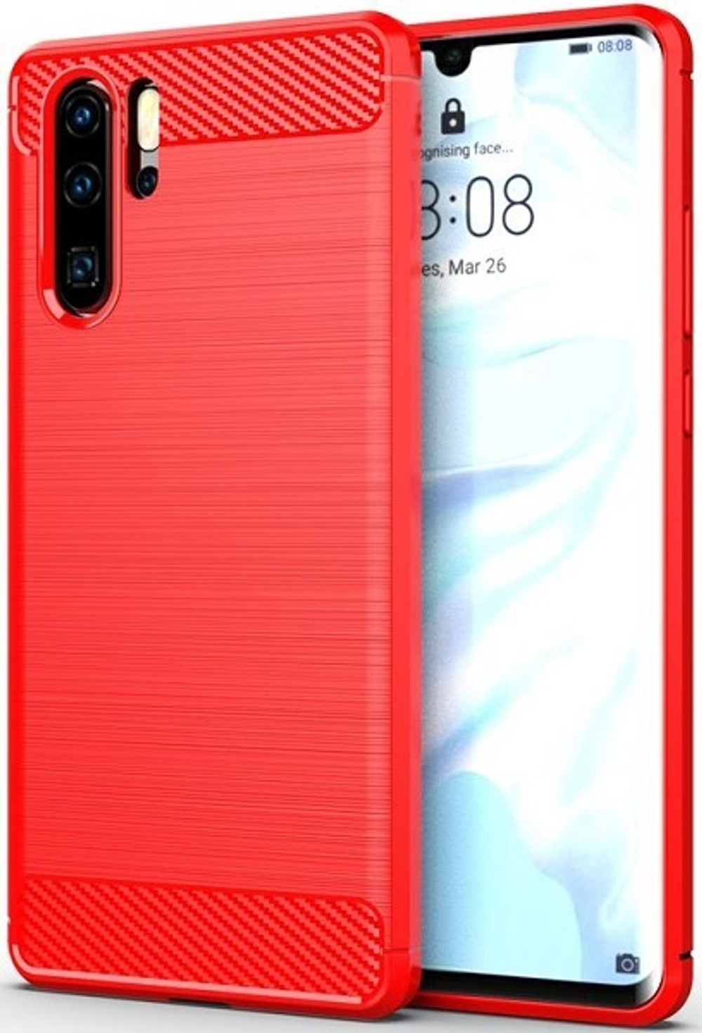 Купить чехол на Huawei P30 Pro красного цвета, в стиле Carbon от бренда  caseport. Высокое качество, низкие цены, быстрая доставка!