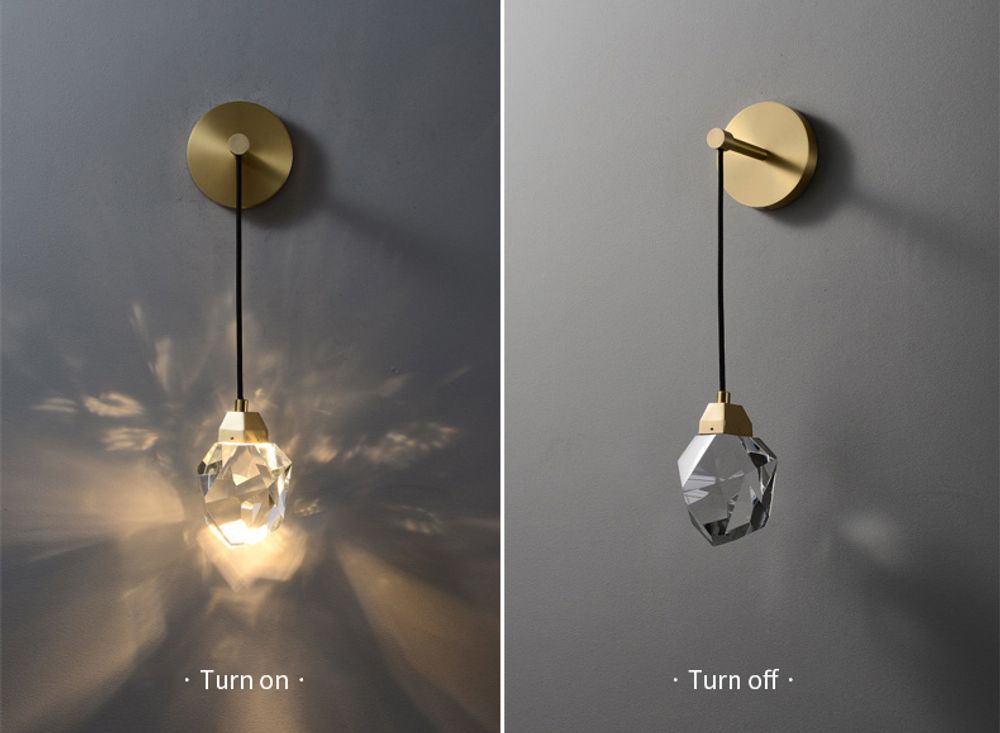 Настенный светильник 9701W brass/clear