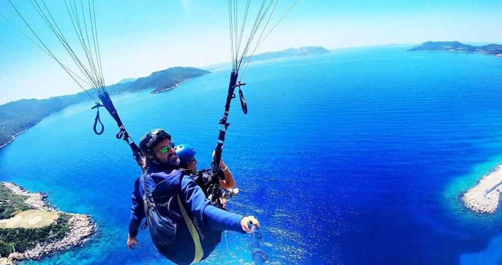 Параглайдинг с горы Тахталы на высоте 2365 м