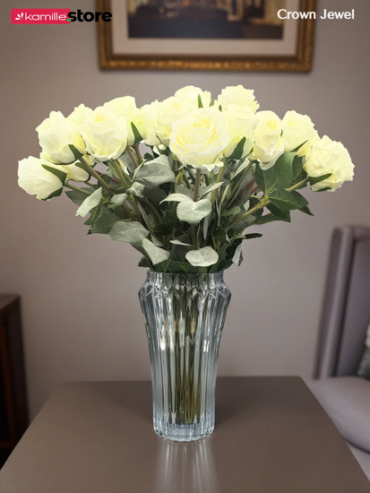 Ваза для цветов 25 см. стекло, коллекция Crown Jewel