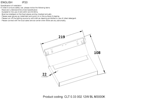 Светильник трековый магнитный Crystal Lux CLT 0.33 002 12W BL M3000K