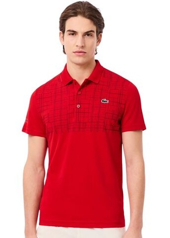 Мужское теннисное поло Lacoste Tennis x Novak Djokovic - red