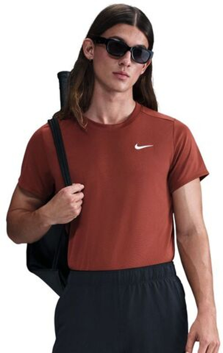 Теннисная футболка Nike Court Dri-FIT Victory - mars stone/white