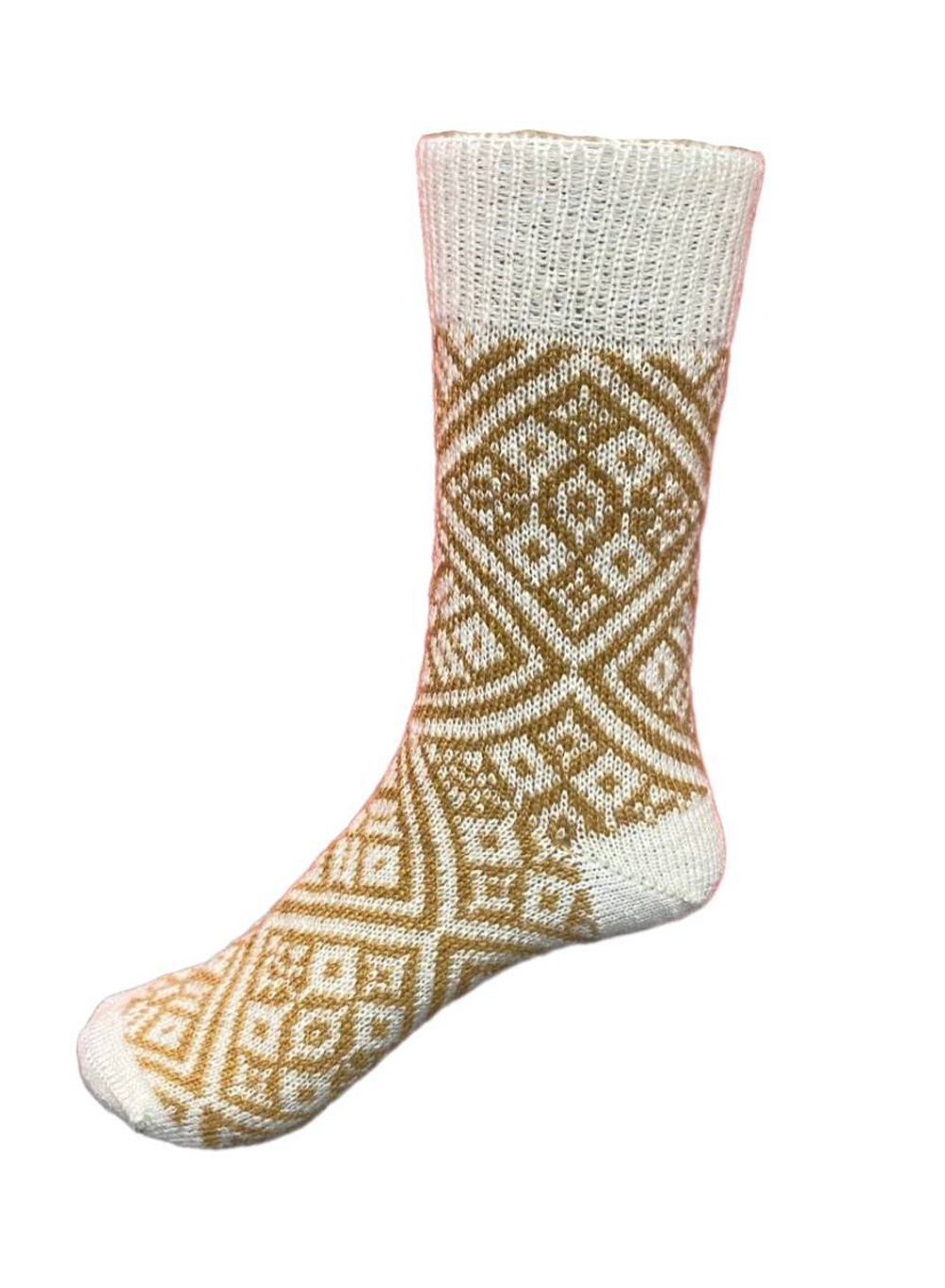 Теплые пуховые носки  Н206-02 белый натуральный