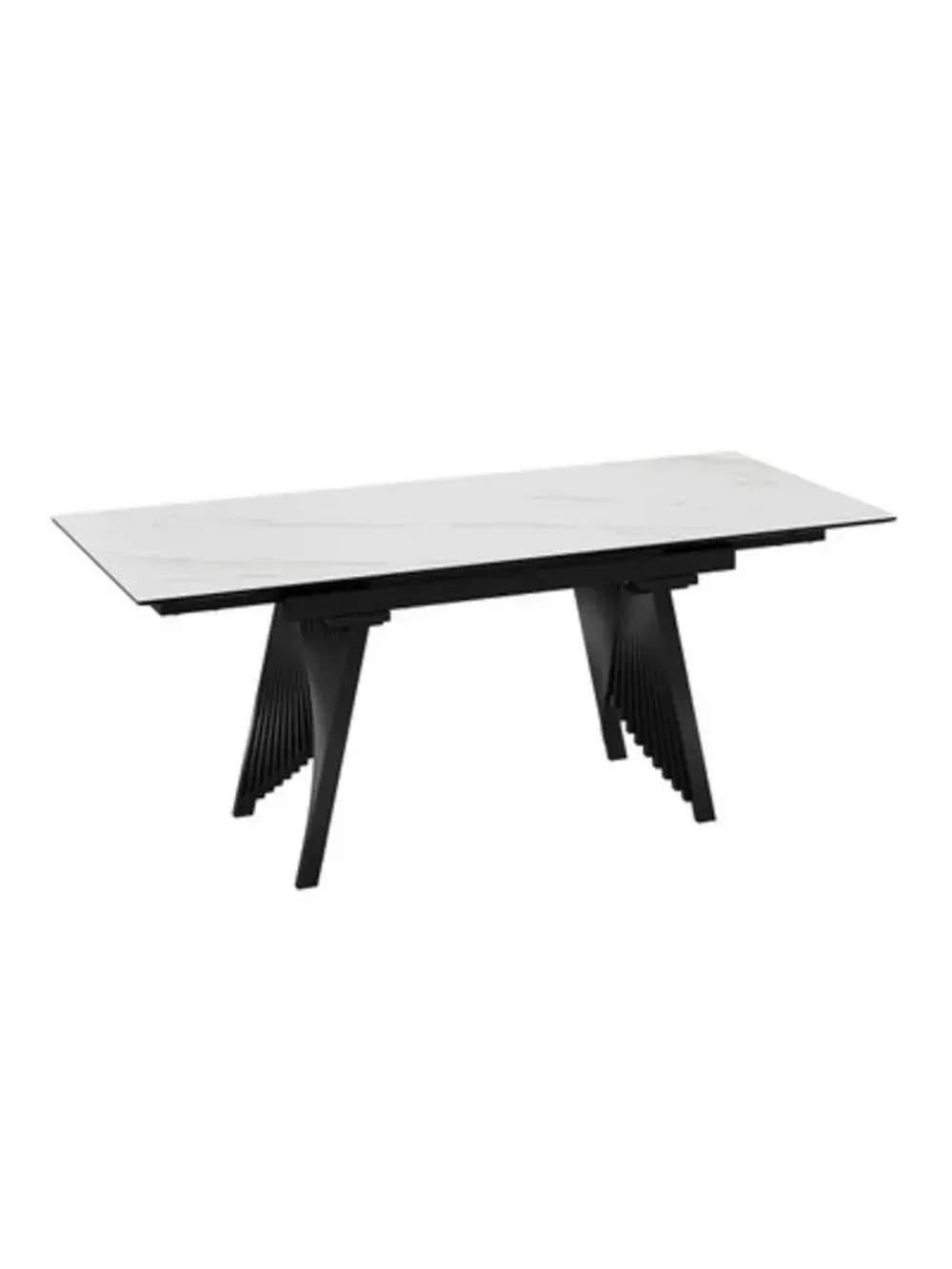 Стол кухонный Керамика белый мрамор 140(200)х85х78 см