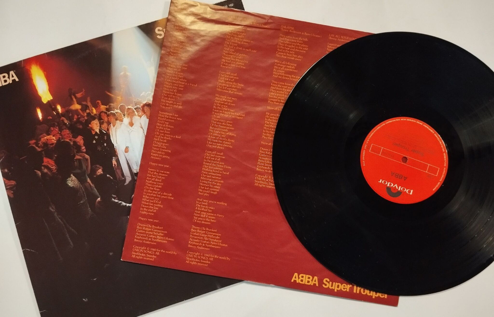 Винтажная виниловая пластинка LP ABBA Super Trouper (Germany 1980) (Happy New Year)