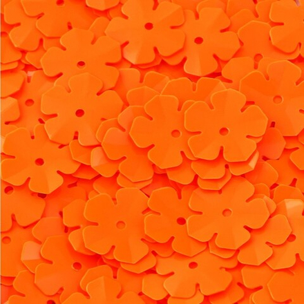 Пайетка матовая р-р.1,5см упак.9-10 г, цв. оранжевый